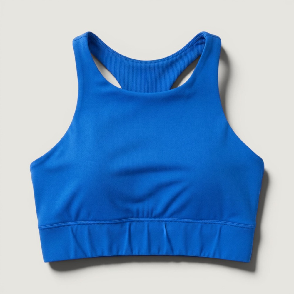 Athleta Sports Bra Women S Blue Excellent Racerback High‎ Neck Workout Tank Top